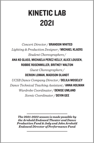 2021 Kinetic Lab - Program