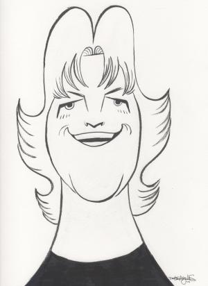 Drawing by Ricardo de los Angeles Caricature of Vickie Scott by Ricardo de los Angeles